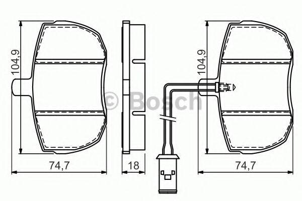 BOSCH 0986494535 Комплект гальмівних колодок, дискове гальмо