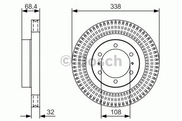 BOSCH 0986479T09 гальмівний диск