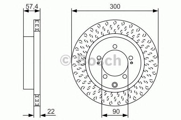 BOSCH 0986479T33 гальмівний диск