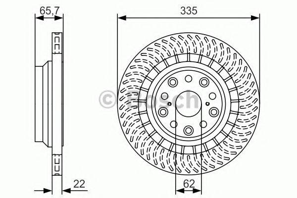 BOSCH 0986479T35 гальмівний диск