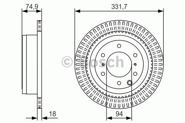 BOSCH 0986479T90 гальмівний диск