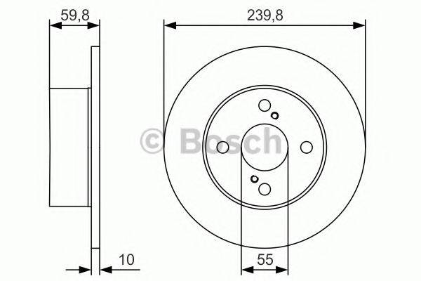 BOSCH 0986479T96 гальмівний диск