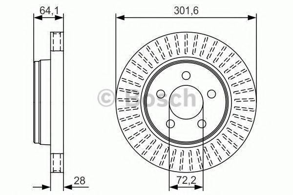 BOSCH 0986479U04 гальмівний диск