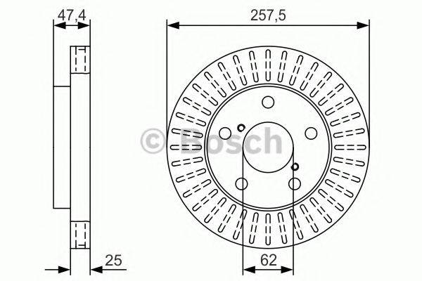 BOSCH 0986479U05 гальмівний диск