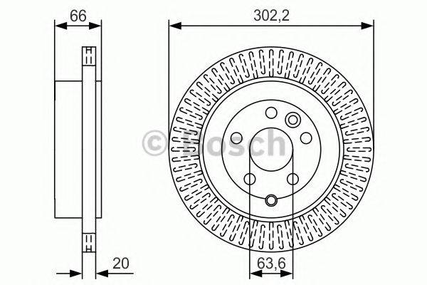 BOSCH 0986479U44 гальмівний диск