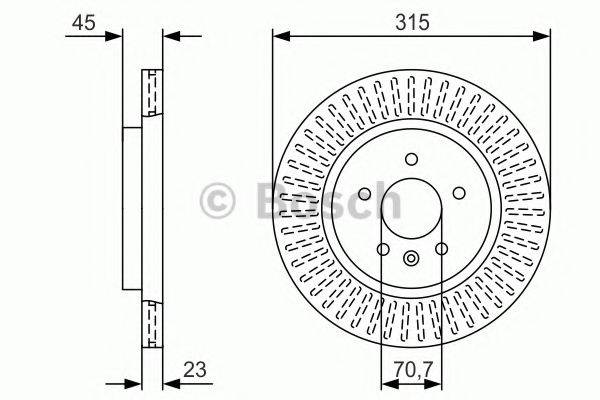 BOSCH 0986479U65 гальмівний диск