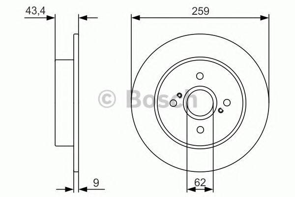 BOSCH 0986479V07 гальмівний диск