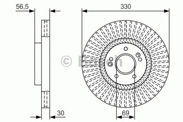 BOSCH 0986479V19 гальмівний диск