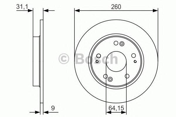 BOSCH 0986479V21 гальмівний диск