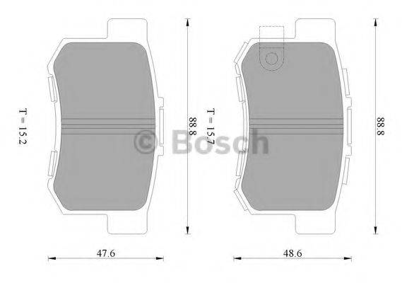 BOSCH 0986AB1182 Комплект гальмівних колодок, дискове гальмо