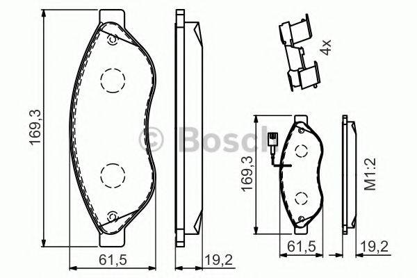 BOSCH 0986494581 Комплект гальмівних колодок, дискове гальмо