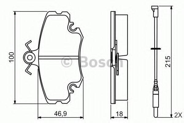 BOSCH 0986495212 Комплект гальмівних колодок, дискове гальмо