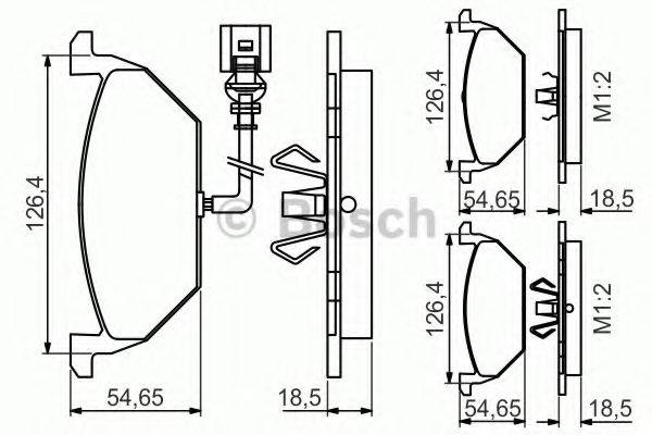 BOSCH 0986495213 Комплект гальмівних колодок, дискове гальмо