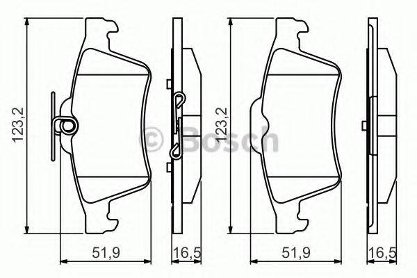 BOSCH 0986495216 Комплект гальмівних колодок, дискове гальмо