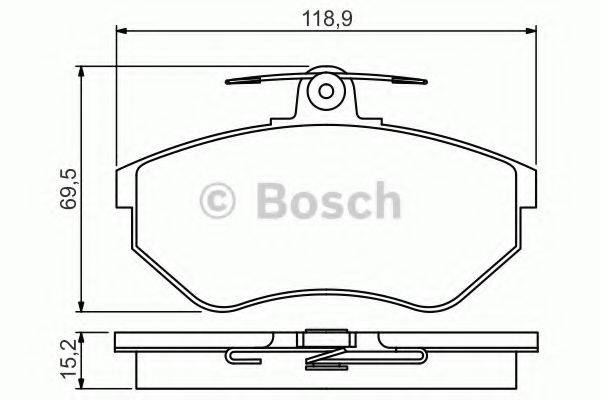 BOSCH 0986495246 Комплект гальмівних колодок, дискове гальмо