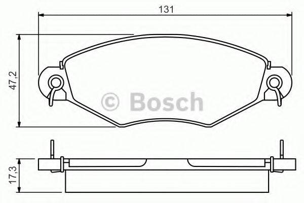 BOSCH 0986495260 Комплект гальмівних колодок, дискове гальмо