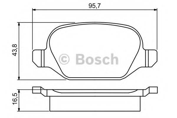 BOSCH 0986495291 Комплект гальмівних колодок, дискове гальмо