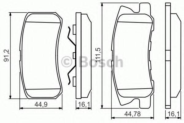 BOSCH 0986495357 Комплект гальмівних колодок, дискове гальмо