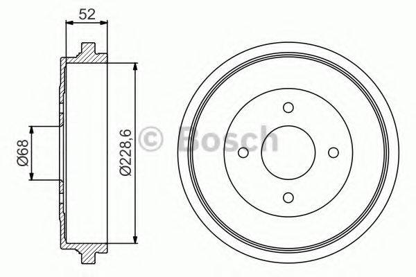 BOSCH 0986477158 Гальмівний барабан