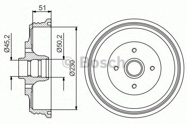 BOSCH 0986477178 Гальмівний барабан