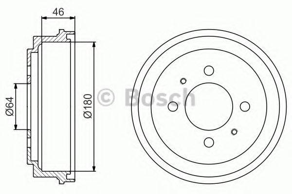 BOSCH 0986477186 Гальмівний барабан