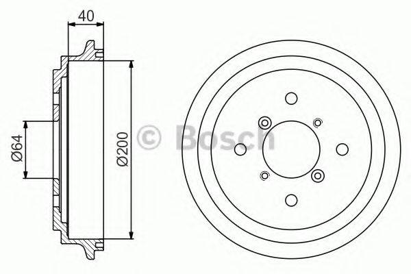 BOSCH 0986477188 Гальмівний барабан