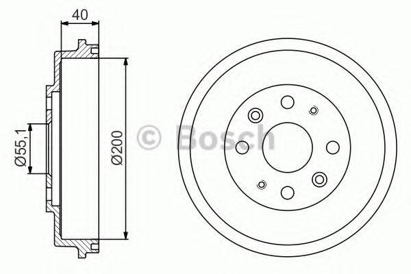 BOSCH 0986477191 Гальмівний барабан