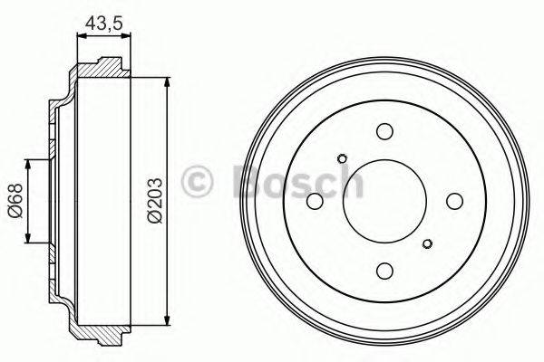 BOSCH 0986477198 Гальмівний барабан