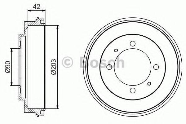 BOSCH 0986477202 Гальмівний барабан