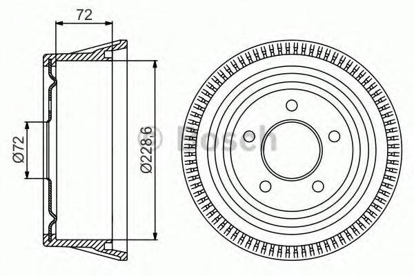 BOSCH 0986477245 Гальмівний барабан