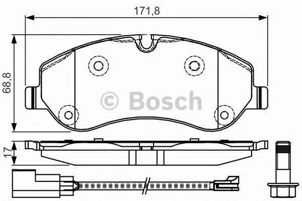 BOSCH 0986TB3205 Комплект гальмівних колодок, дискове гальмо