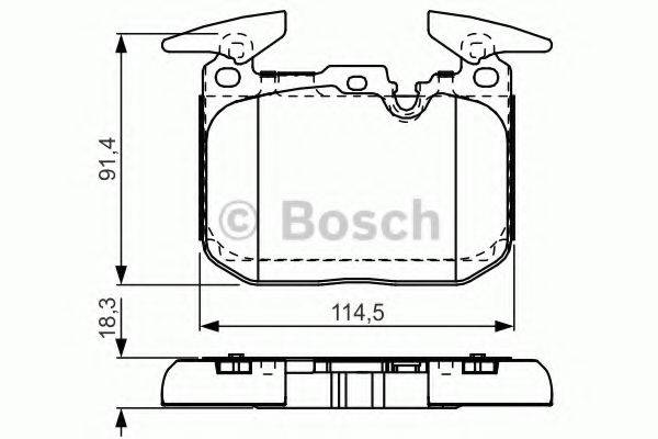 BOSCH 0986TB3211 Комплект гальмівних колодок, дискове гальмо