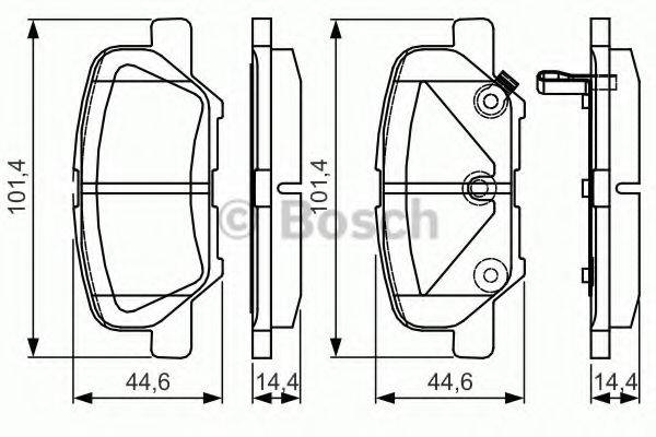 BOSCH 0986TB3224 Комплект гальмівних колодок, дискове гальмо