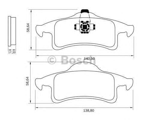 BOSCH 0986BB0569 Комплект гальмівних колодок, дискове гальмо