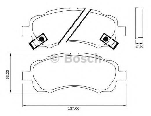 BOSCH 0986BB0582 Комплект гальмівних колодок, дискове гальмо