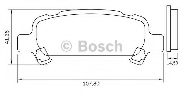 BOSCH 0986BB0584 Комплект гальмівних колодок, дискове гальмо