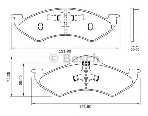 BOSCH 0986BB0586 Комплект гальмівних колодок, дискове гальмо