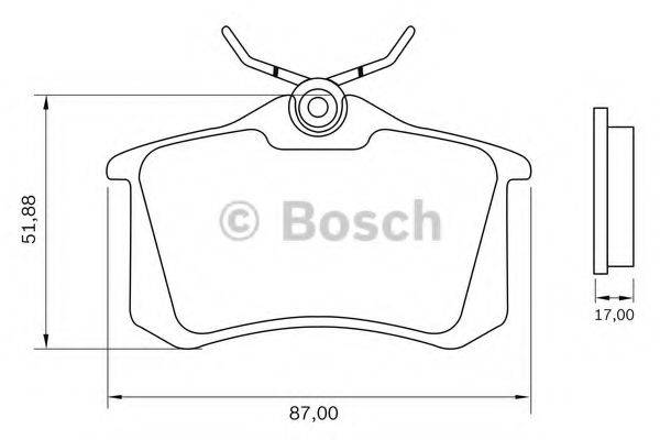 BOSCH 0986BB0619 Комплект гальмівних колодок, дискове гальмо