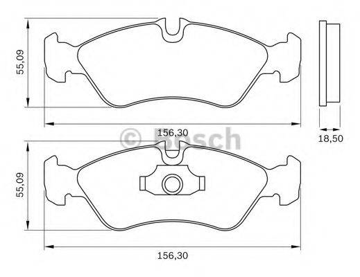 BOSCH 0986BB0769 Комплект гальмівних колодок, дискове гальмо