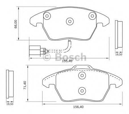 BOSCH 0986BB0783 Комплект гальмівних колодок, дискове гальмо