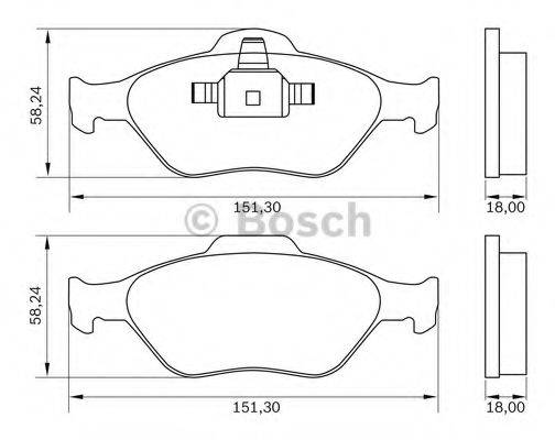 BOSCH 0986BB0792 Комплект гальмівних колодок, дискове гальмо