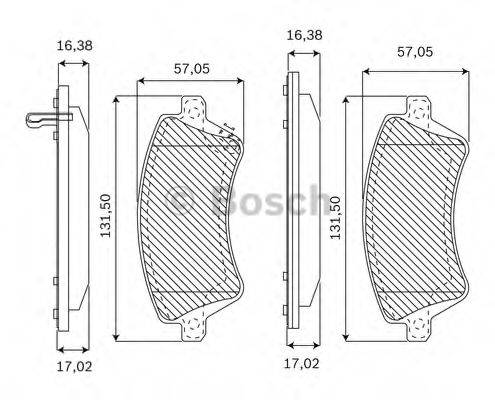 BOSCH F03B050229 Комплект гальмівних колодок, дискове гальмо