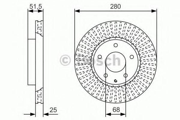 BOSCH 0986479C36 гальмівний диск