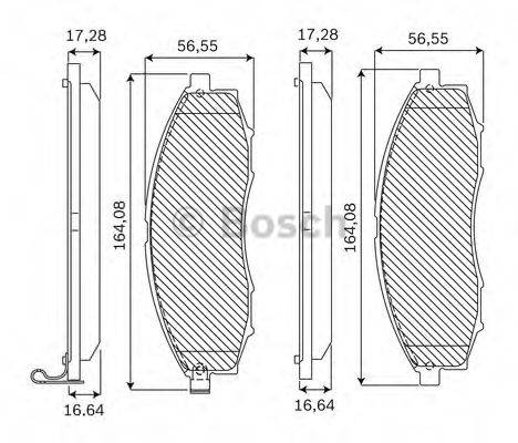 BOSCH F03B050046 Комплект гальмівних колодок, дискове гальмо