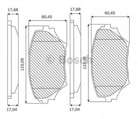 BOSCH F03B050057 Комплект гальмівних колодок, дискове гальмо