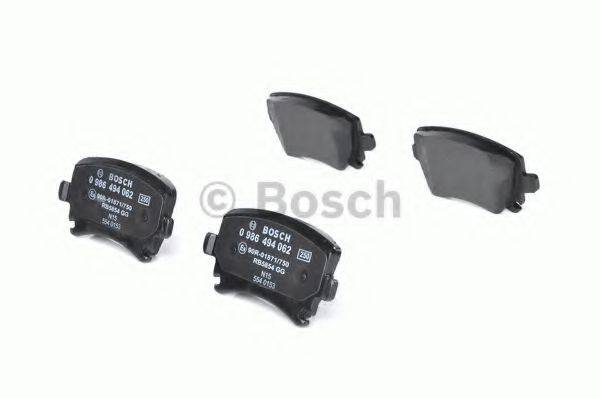 BOSCH 0986494062 Комплект гальмівних колодок, дискове гальмо