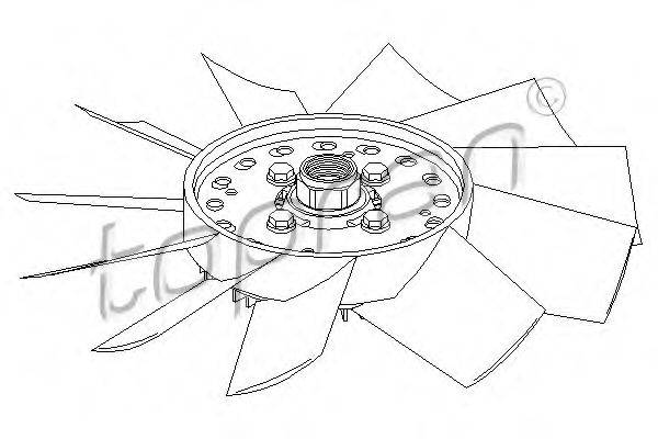 TOPRAN 109604 Зчеплення, вентилятор радіатора