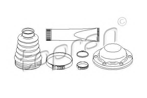 TOPRAN 111635 Комплект пильника, приводний вал