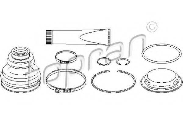 TOPRAN 111637 Комплект пильника, приводний вал