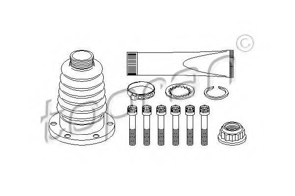 TOPRAN 104017 Комплект пильника, приводний вал